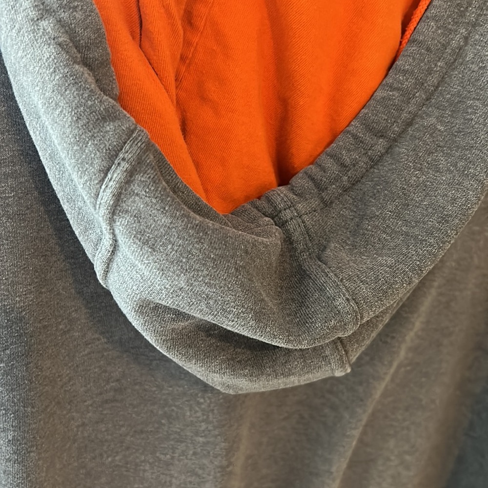 The North Face Gray Hoodie with Orange Logo - Picture 3 of 3
